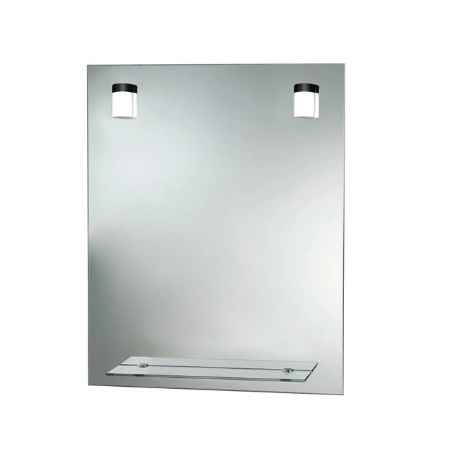 ratón Hablar Campanilla Espejo de baño con luz LED Milan 60x75 cm | Leroy Merlin