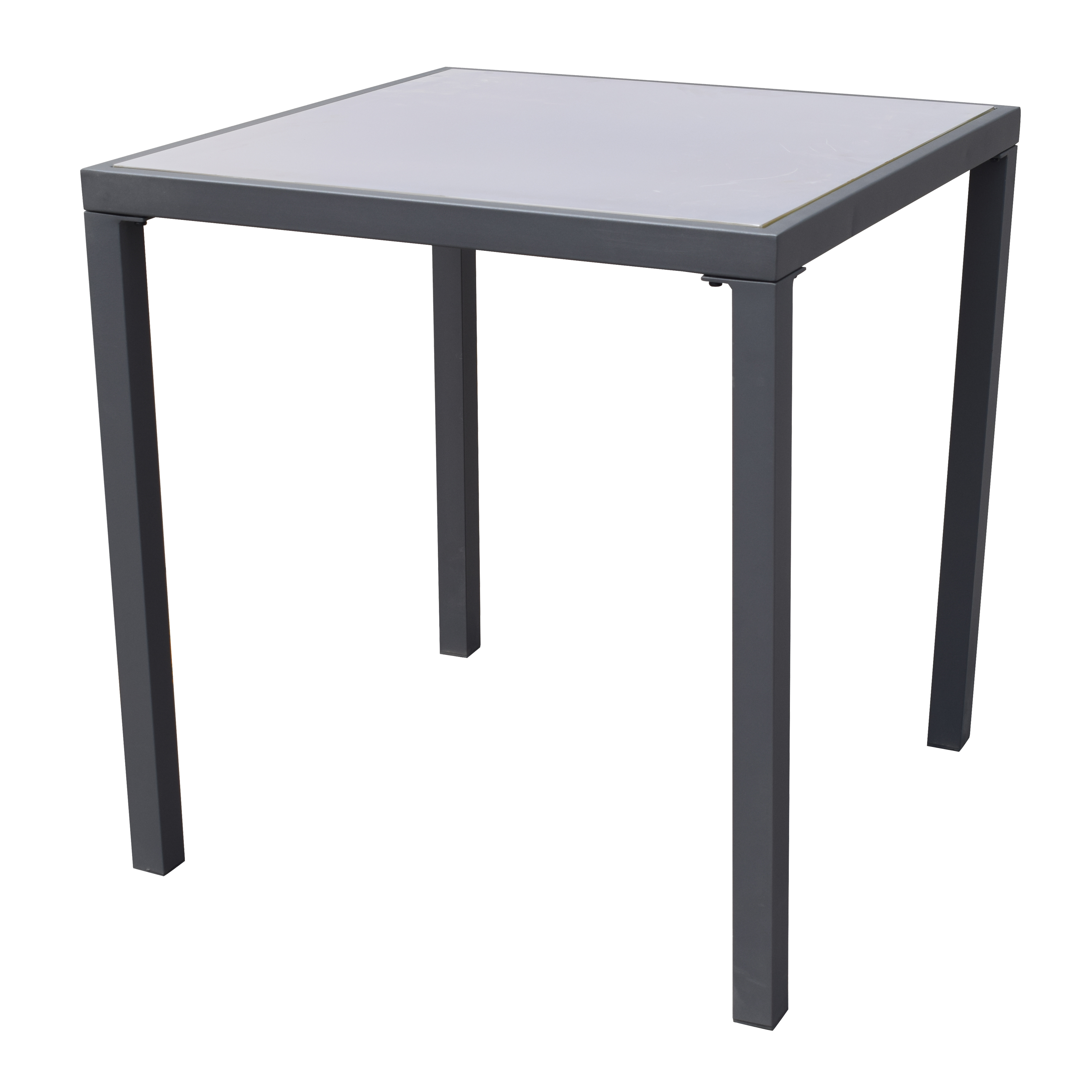 Mesa de jardín de acero fix gris de 70x72x70 cm