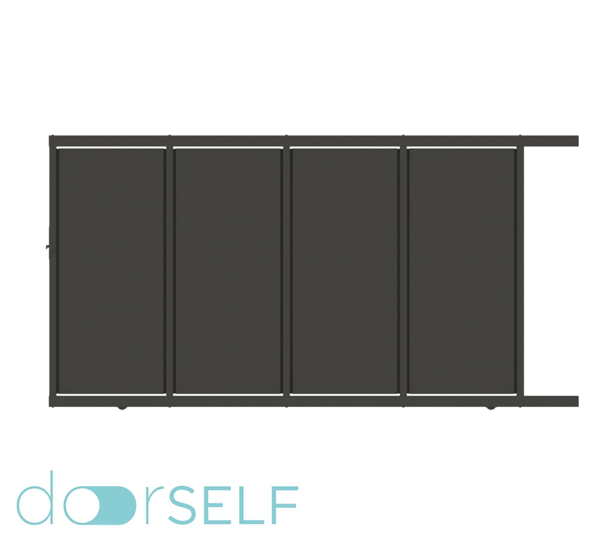 Puerta corredera doorself blind de acero gris forja 350x200 cm de la marca DOORSELF Puerta corredera doorself blind de acero gris forja 350x200 cm de la marca DOORSELF