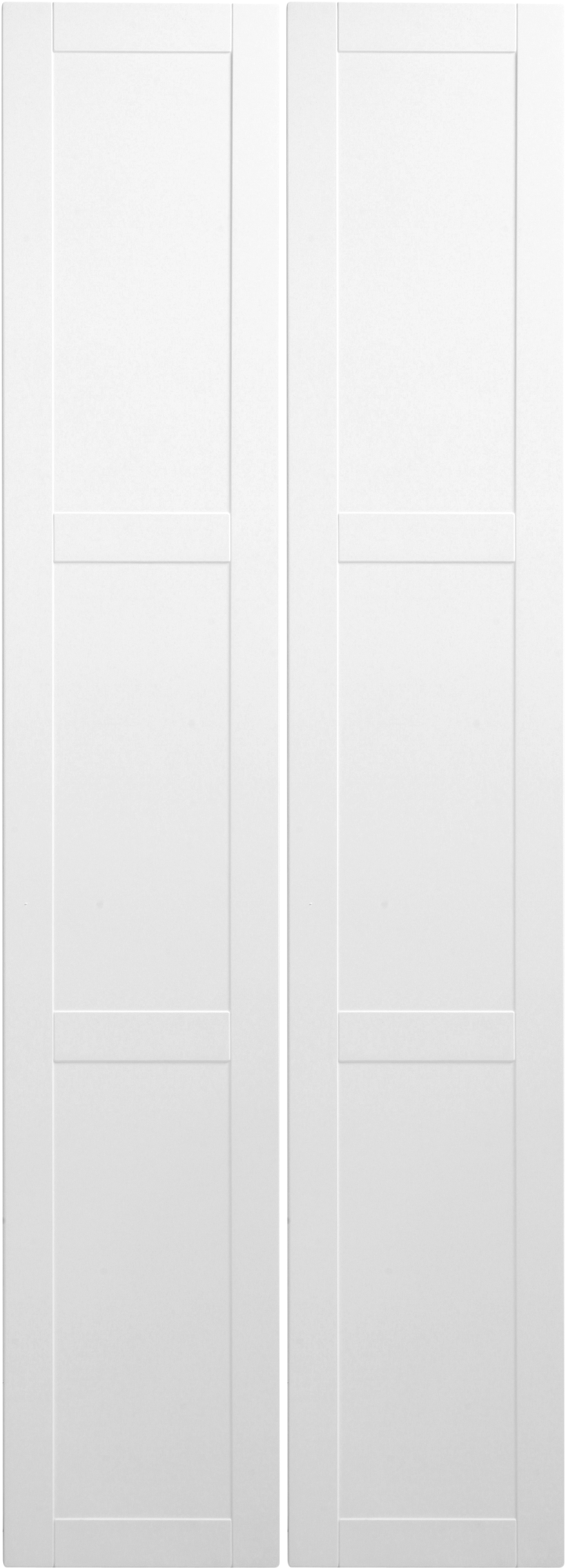 Pack 2 puertas abatibles armario yakarta blanco 30x240x1,9cm