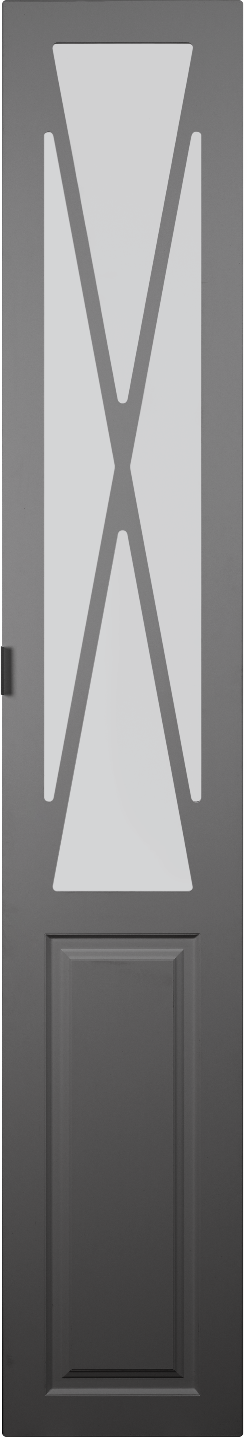 Puerta abatible de armario manila gris oscuro 40x240x1,9 cm