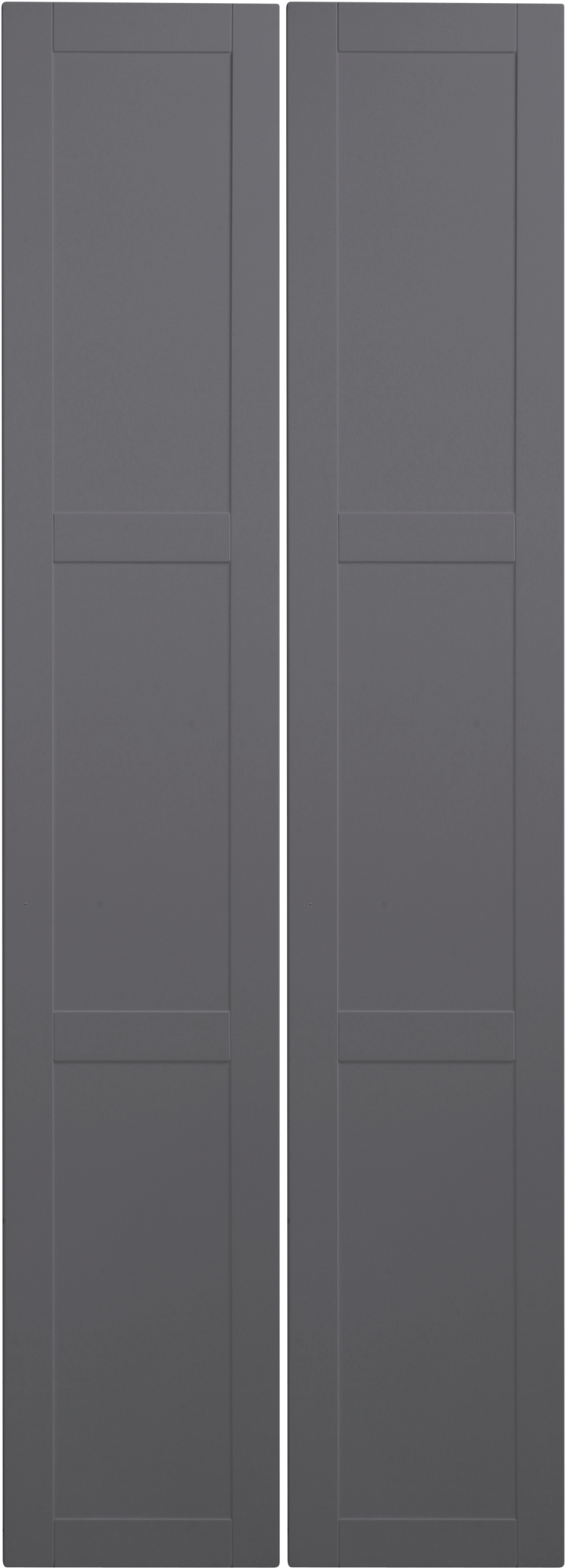 Pack 2 puertas abatibles armario yakarta gris 30x240x1,9 cm