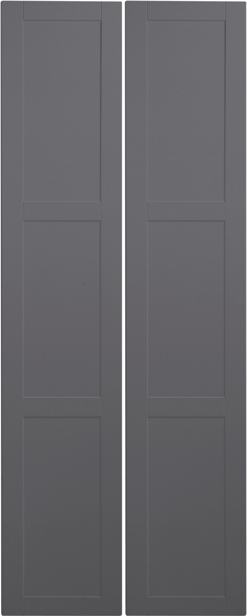 Pack 2 puertas abatibles armario yakarta gris 30x200x1,9 cm