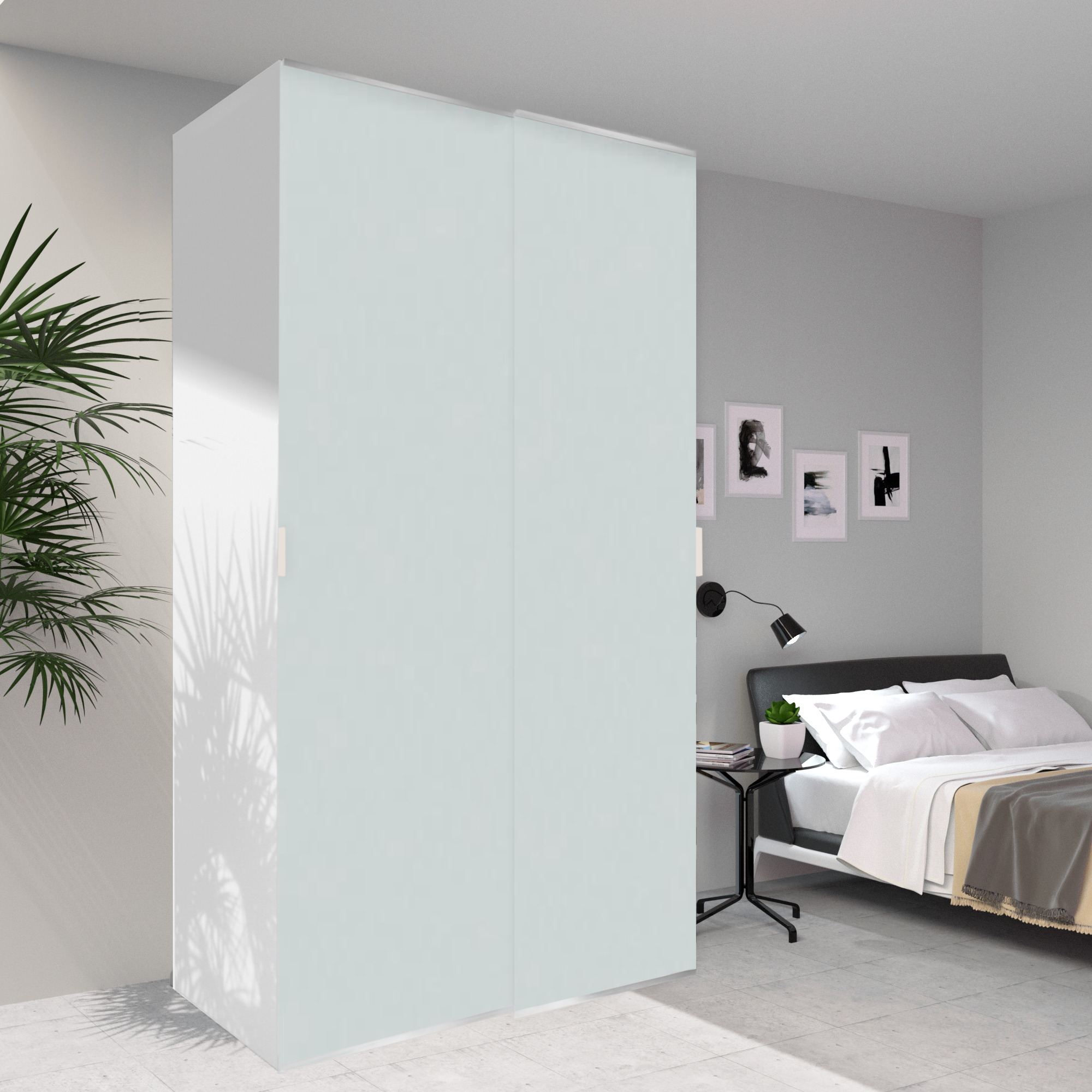 Puerta corredera de armario doha cristal 60x237x1 9 cm (anchoxaltoxgrosor) de la marca SPACEO