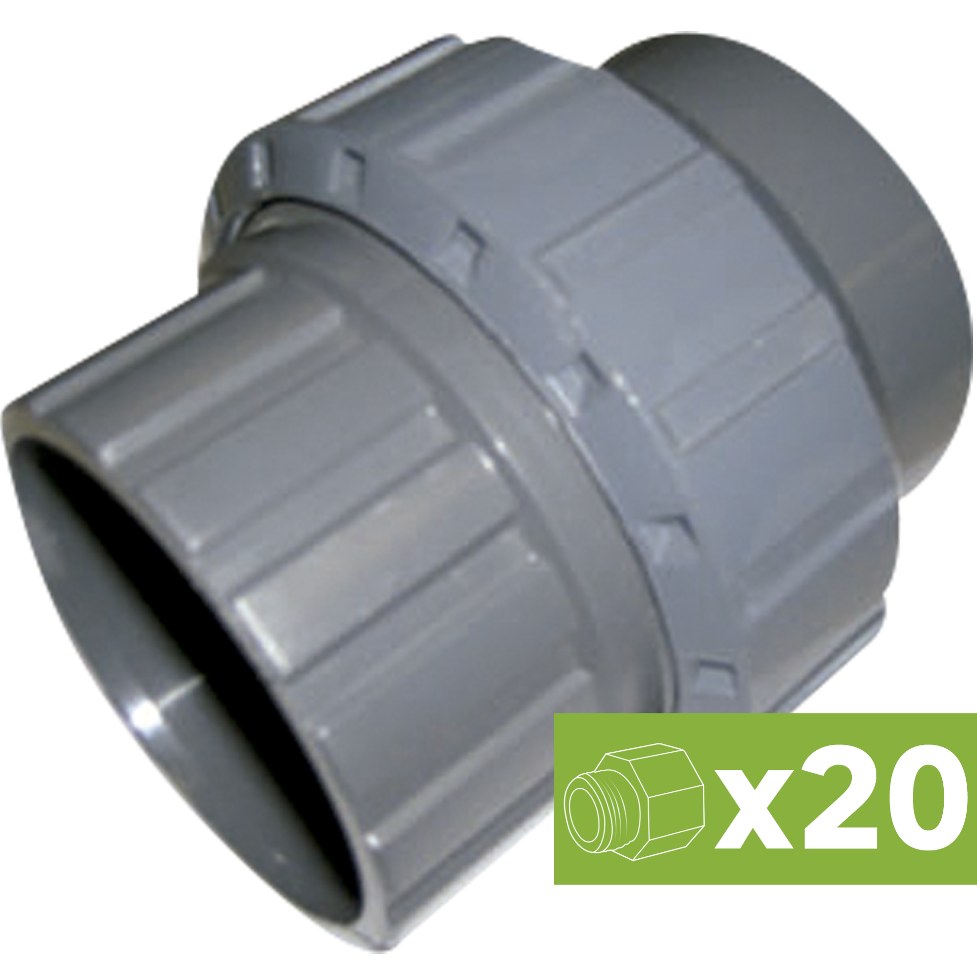 Lote 20 enlaces pvc presión ø 25 mm h-h de la marca Sin marca