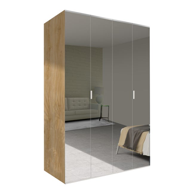 Armario puerta abatible home Doha Espejo 160x240x60 cm | Leroy Merlin