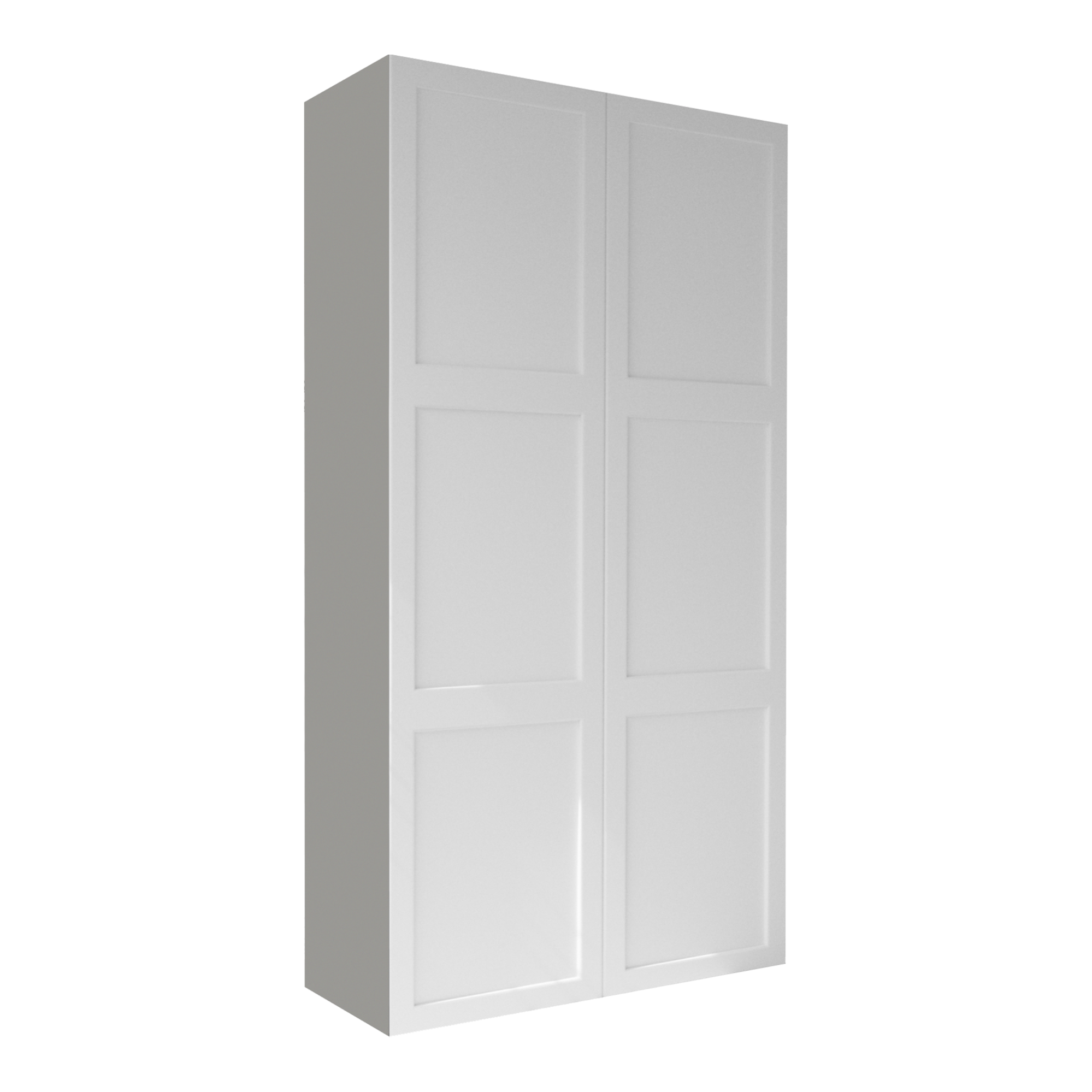 Armario ropero puerta abatible Spaceo home Osaka Blanco 120x240x cm