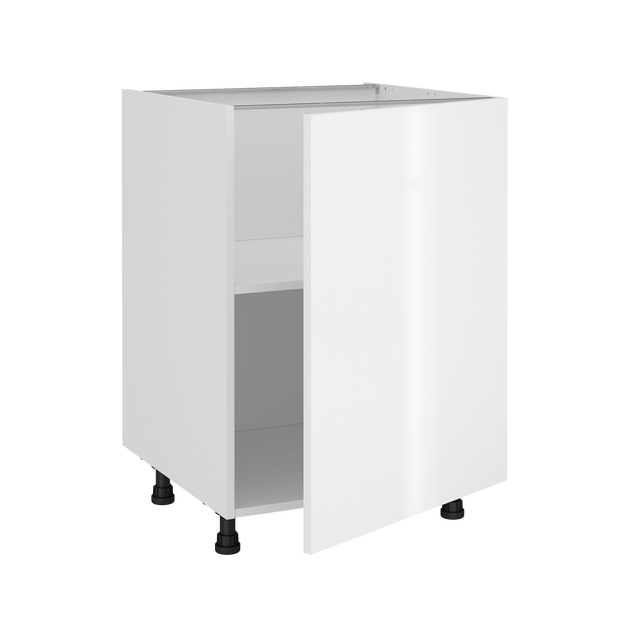 Mueble de cocina con cajones en gris cream y blanco mate. 85 cm(alto)40  cm(ancho)60 cm(largo) Color BLANCO MATE