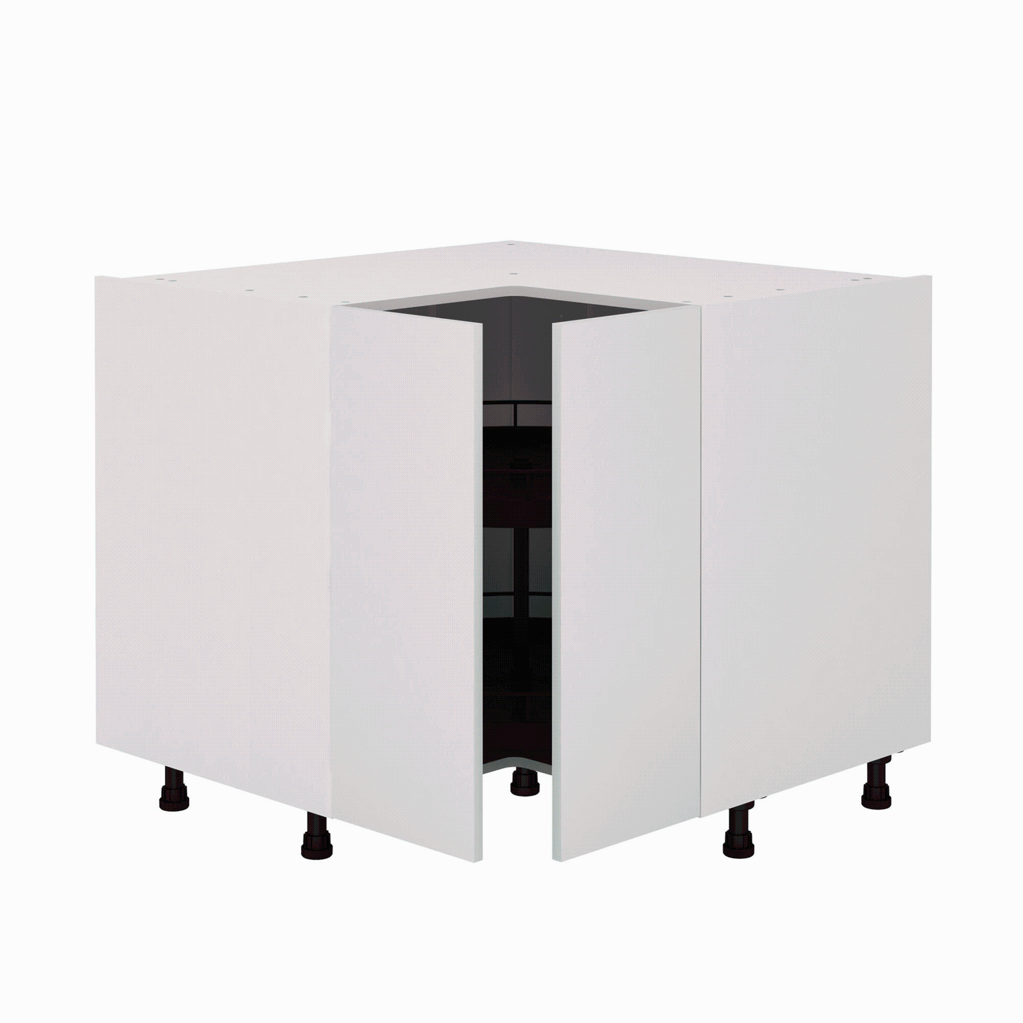 Mueble bajo rincón angular de cocina delinia id sofía blanco 76,8x97x97 cm 1pta