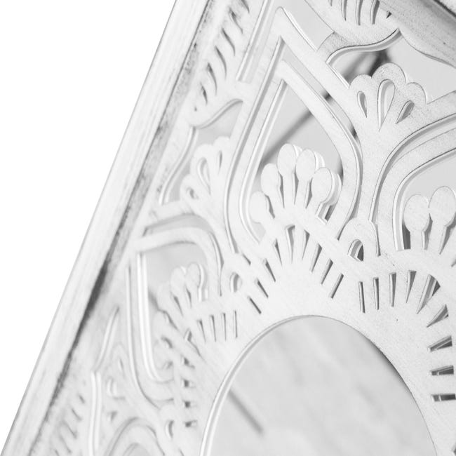 Espejo enmarcado rectangular Pie Joyero blanco 153 x 35 cm