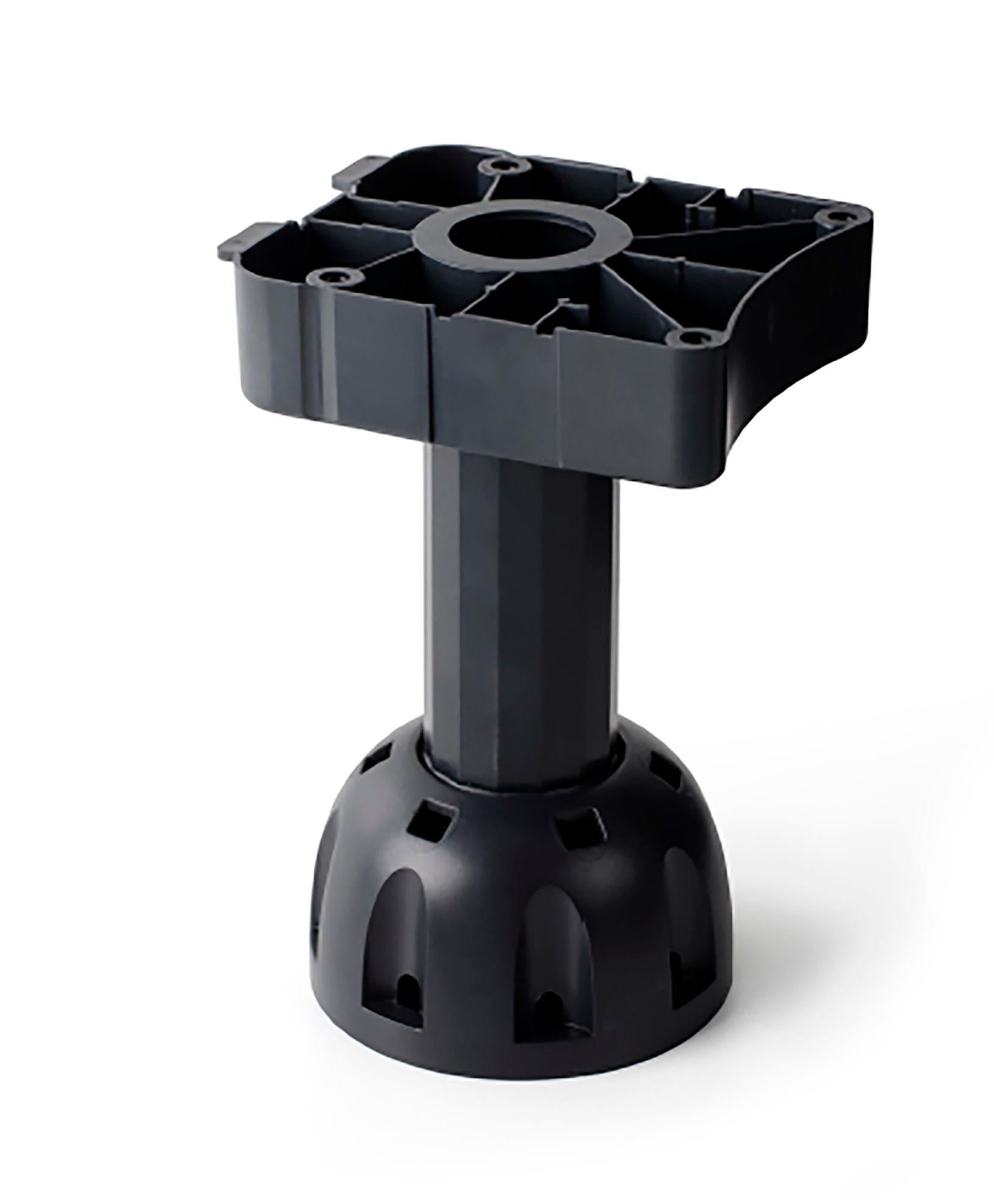 4 patas regulables de aluminio para mueble hasta 19 cm color negro Leroy Merlin