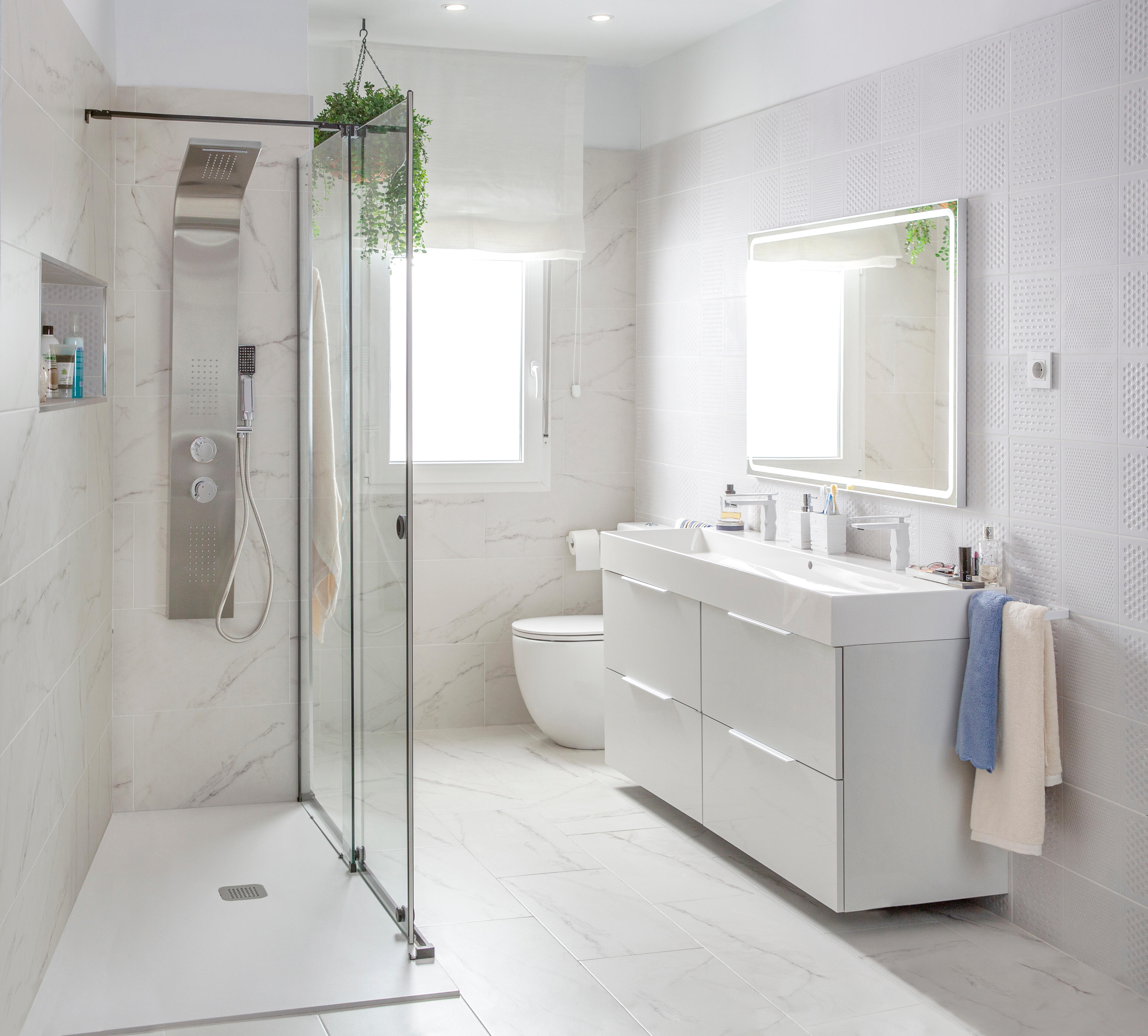 Mueble de baño con lavabo neo blanco 150x48 cm