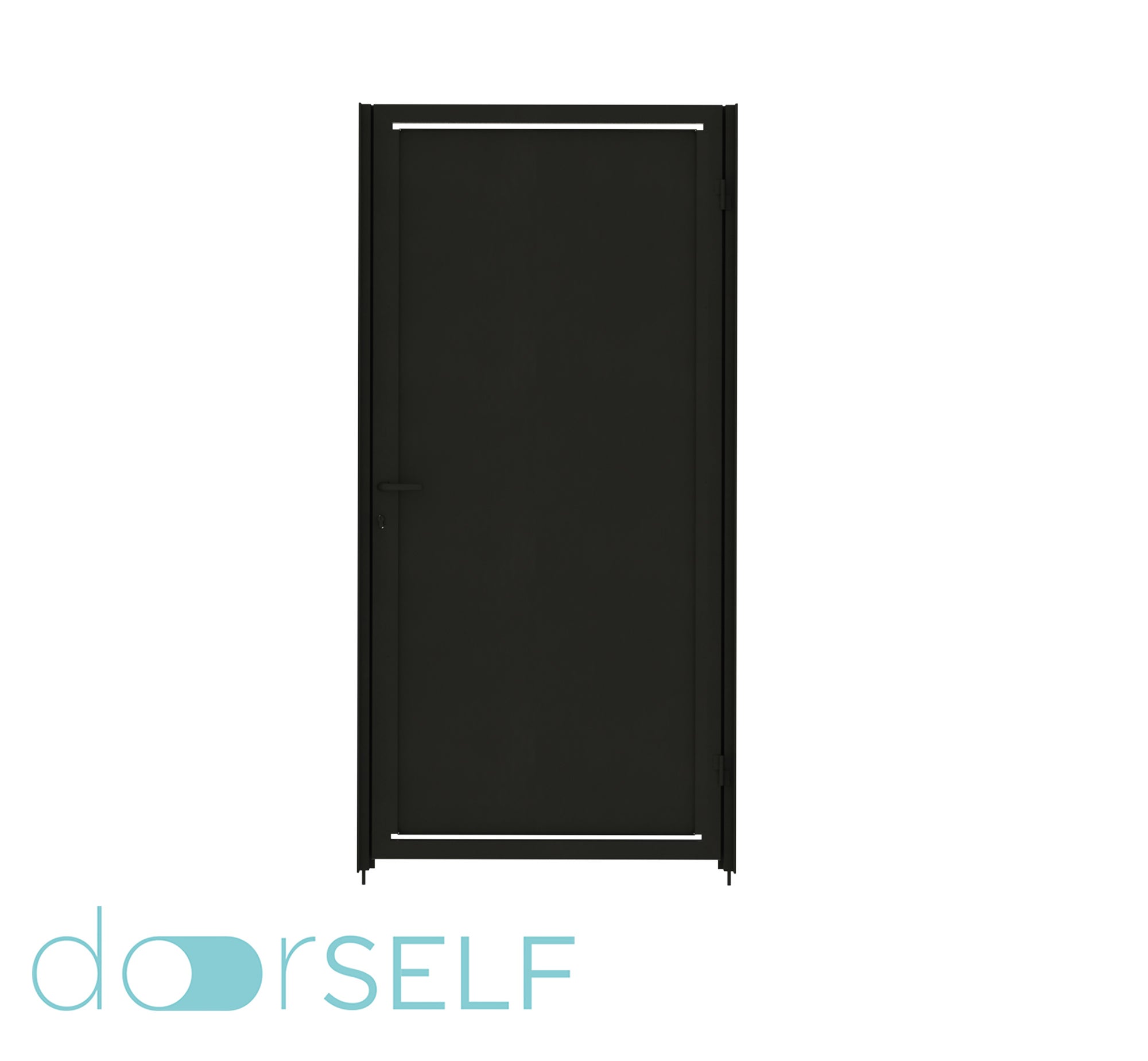 Puerta peatonal doorself blind gris forja 100x150 cm