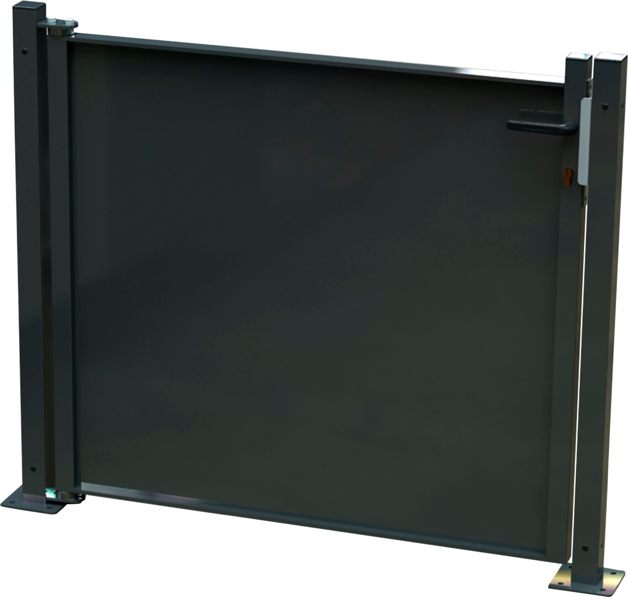 Kit puerta para valla doorself blind gris forja 116x93,5 cm