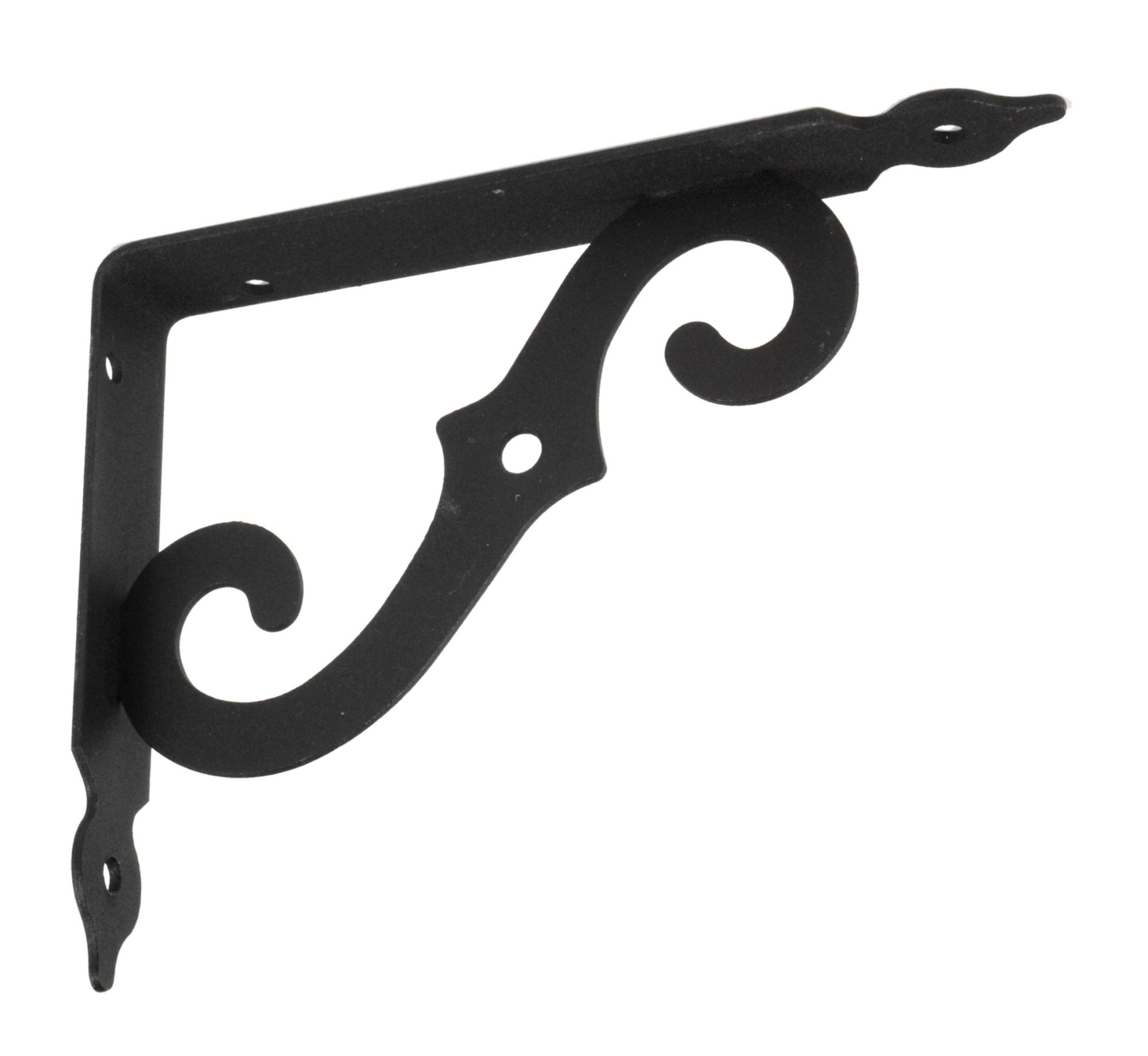 Escuadra decorativa forja s negro alt. 20 x an 25 cm