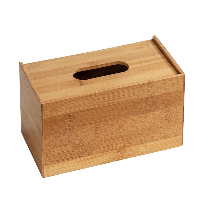 Caja pañuelos madera con tapa 24 x 14 x 9,5 cm.