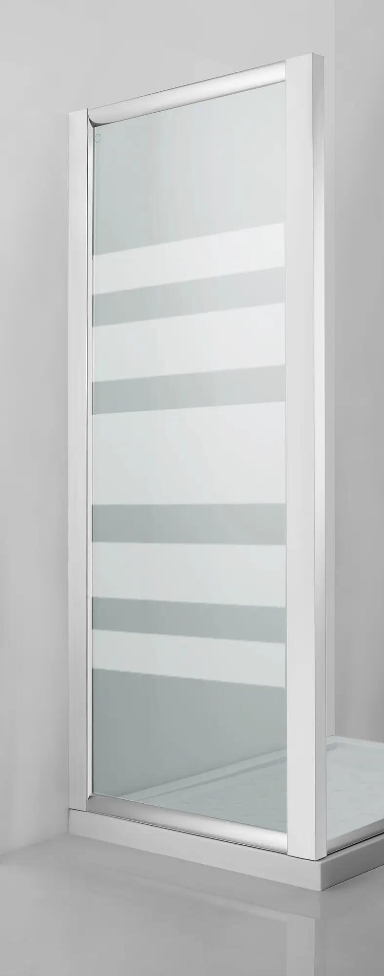 Mampara pokaak serigrafiado perfil blanco 80x185 cm