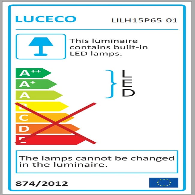 Linterna frontal recargable LED de trabajo Luceco LILH15P65-01