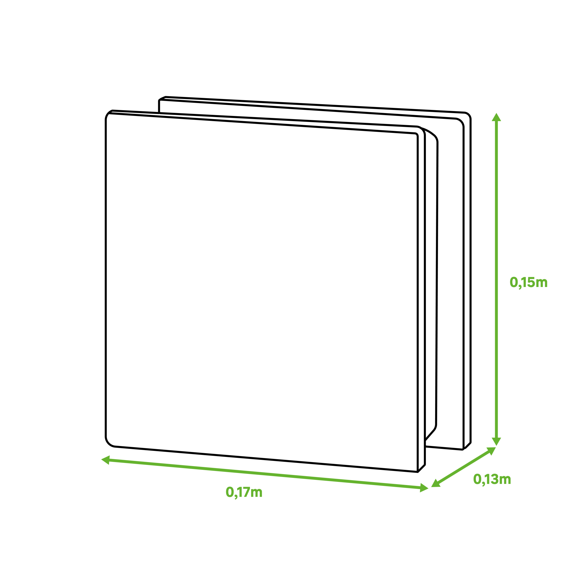 Afwerkprofiel kunststof 8 cm wit t.b.v. glasblok 2.60 meter