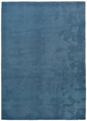 TAPISO Delhi Alfombra de Salón Dormitorio Azul Marino Pelo Largo Suave  Mullida Shaggy Frise 160 x 220 cm