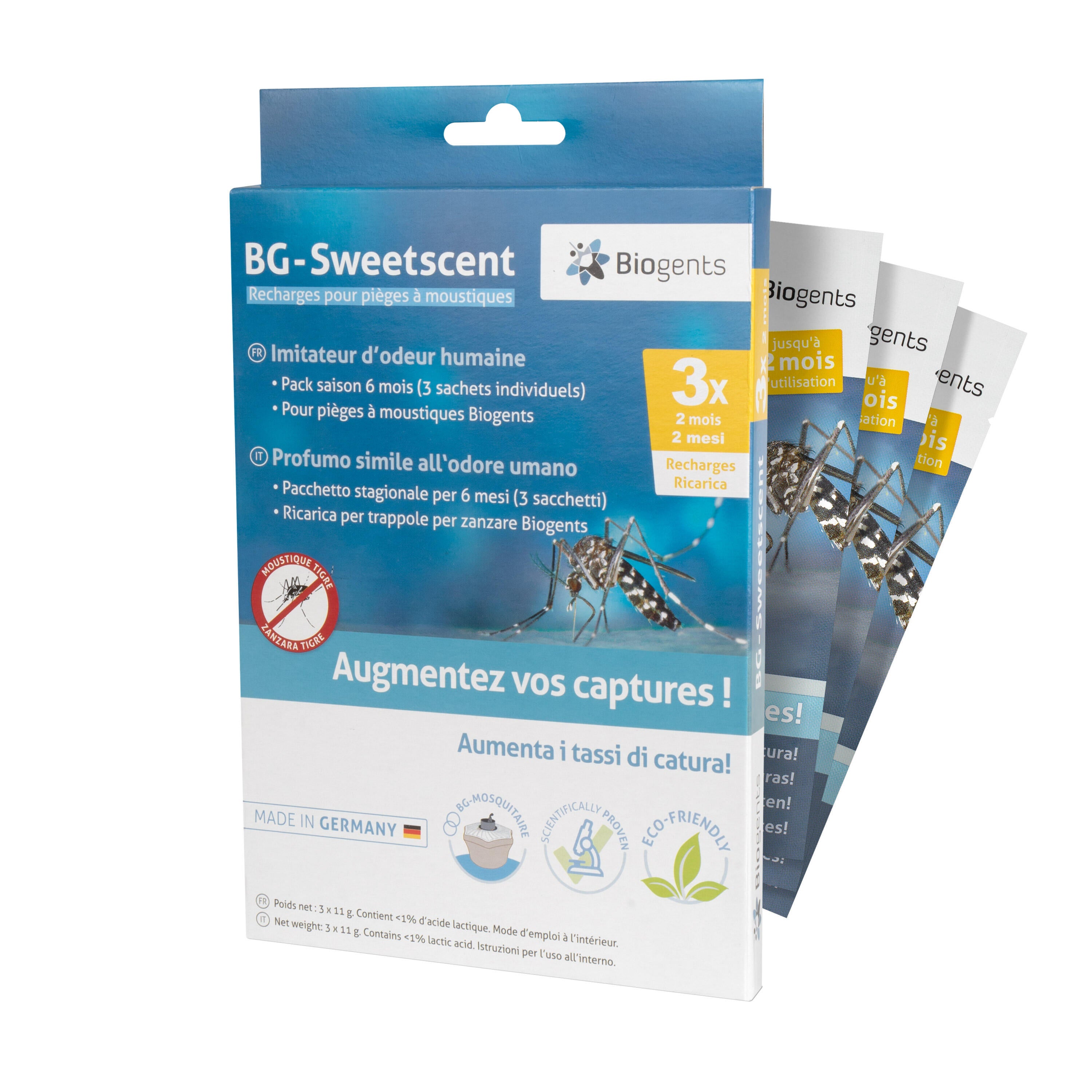 Atrayente bg-sweetscent para repelente de insectos biogents (x3)