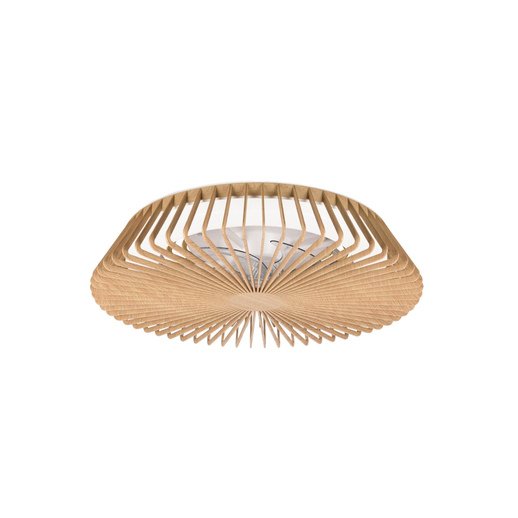 Ventilador de techo con luz motor dc himalaya madera marrón 63 cm