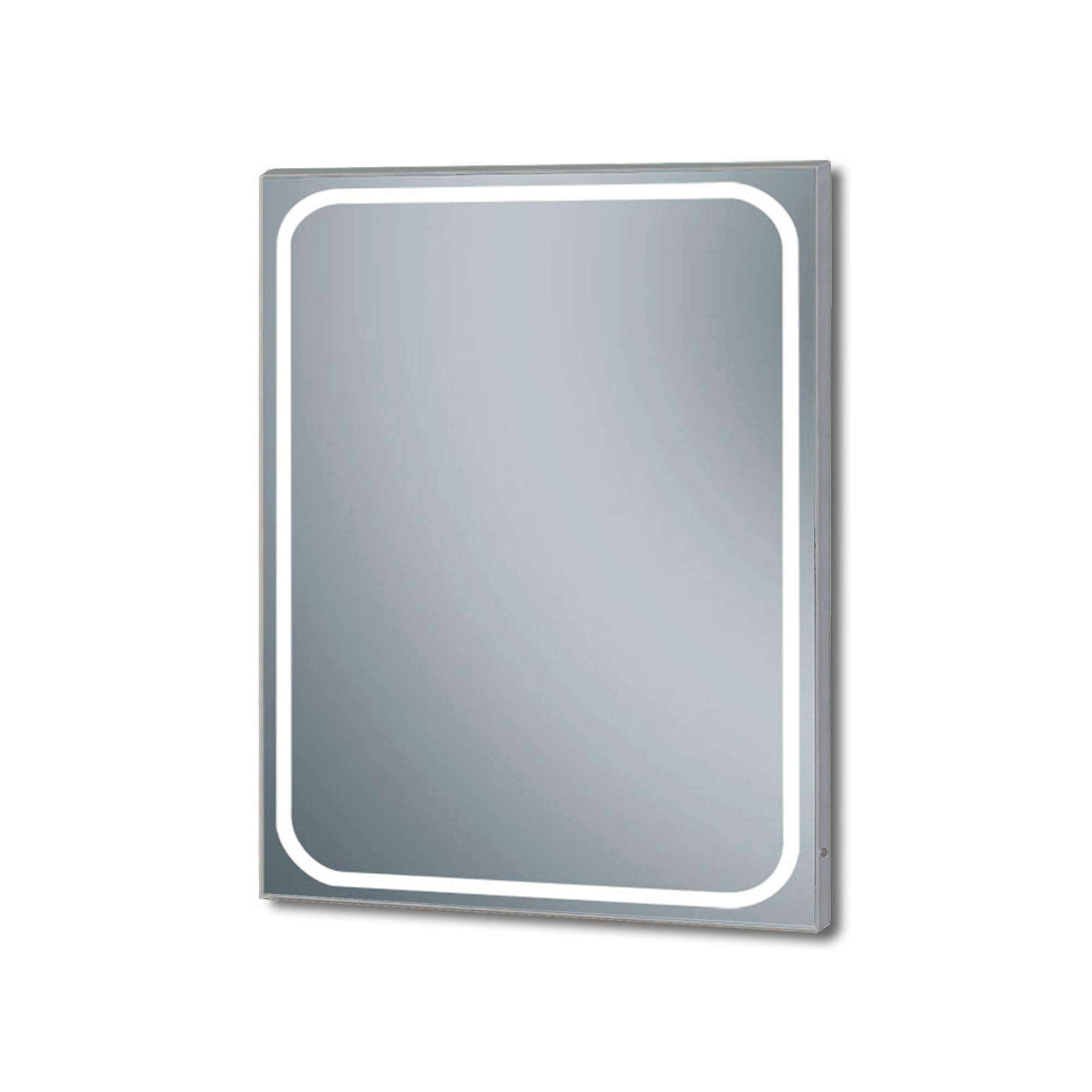 Espejo de baño con luz led emin , antivaho 80x60 cm