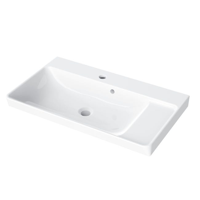 Lavabo Easy blanco 71.4x15.5x42.4 cm | Leroy Merlin