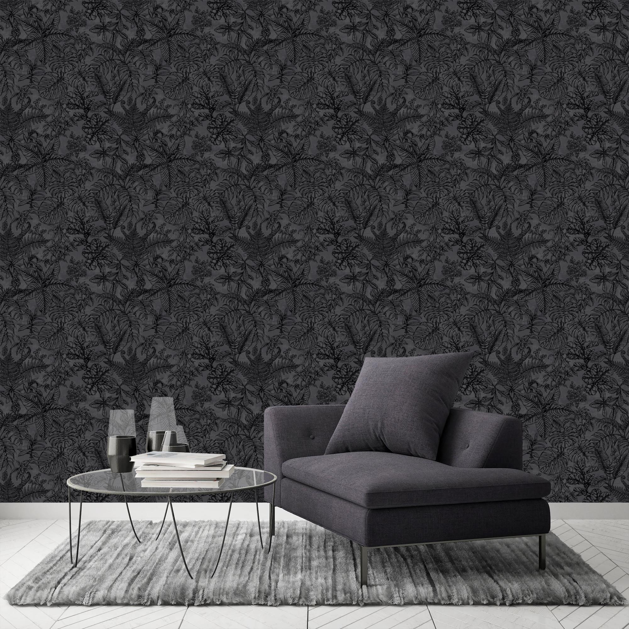 Papel pintado vinilo eco vegetal suave marrón