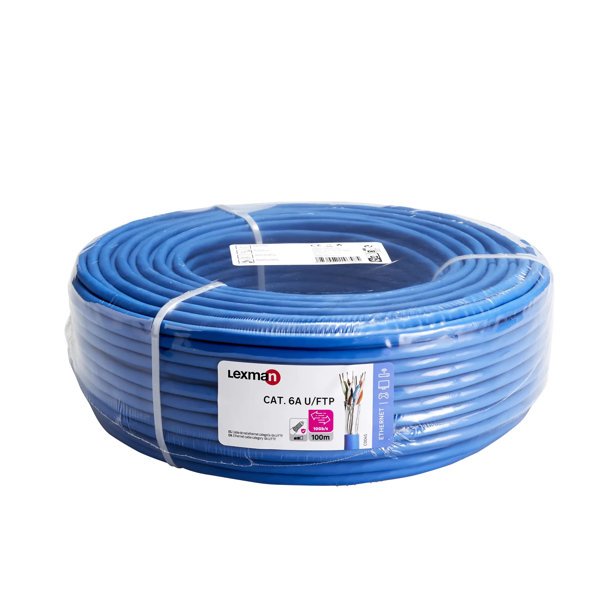 Cable de red lexman ftp 4 pares cat6 color azul fcd