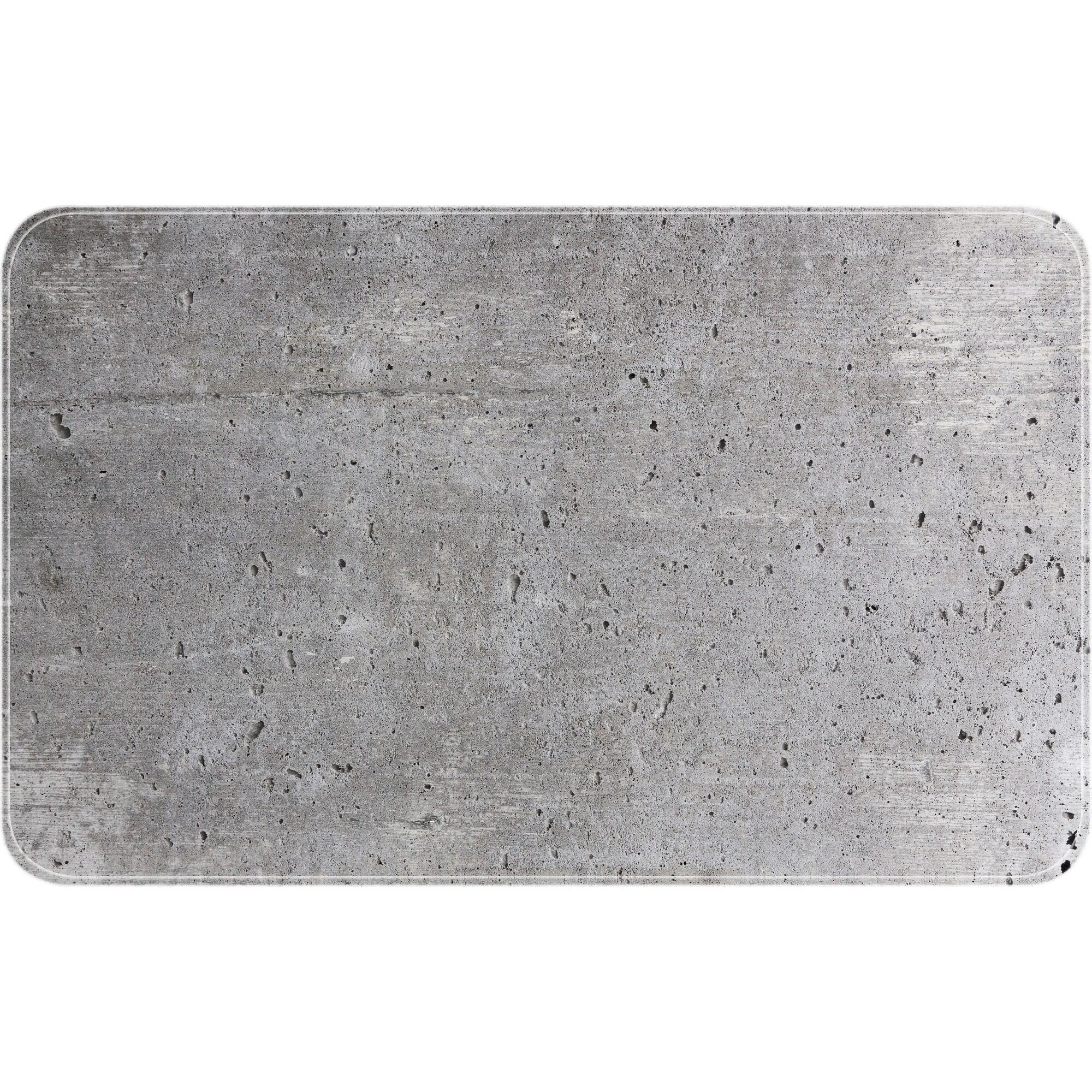 Alfombra de baño rectangular 40x70 cm gris