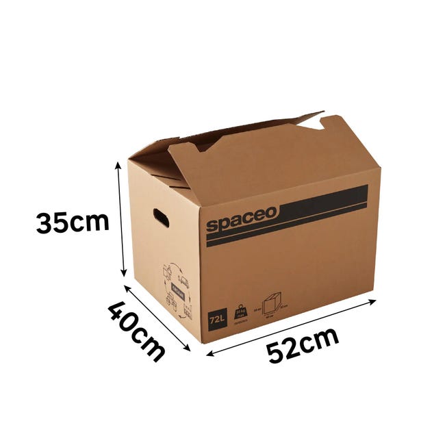 Caja de ordenación de Cartón 29 x 49,5 x 28,5 cm - Marron