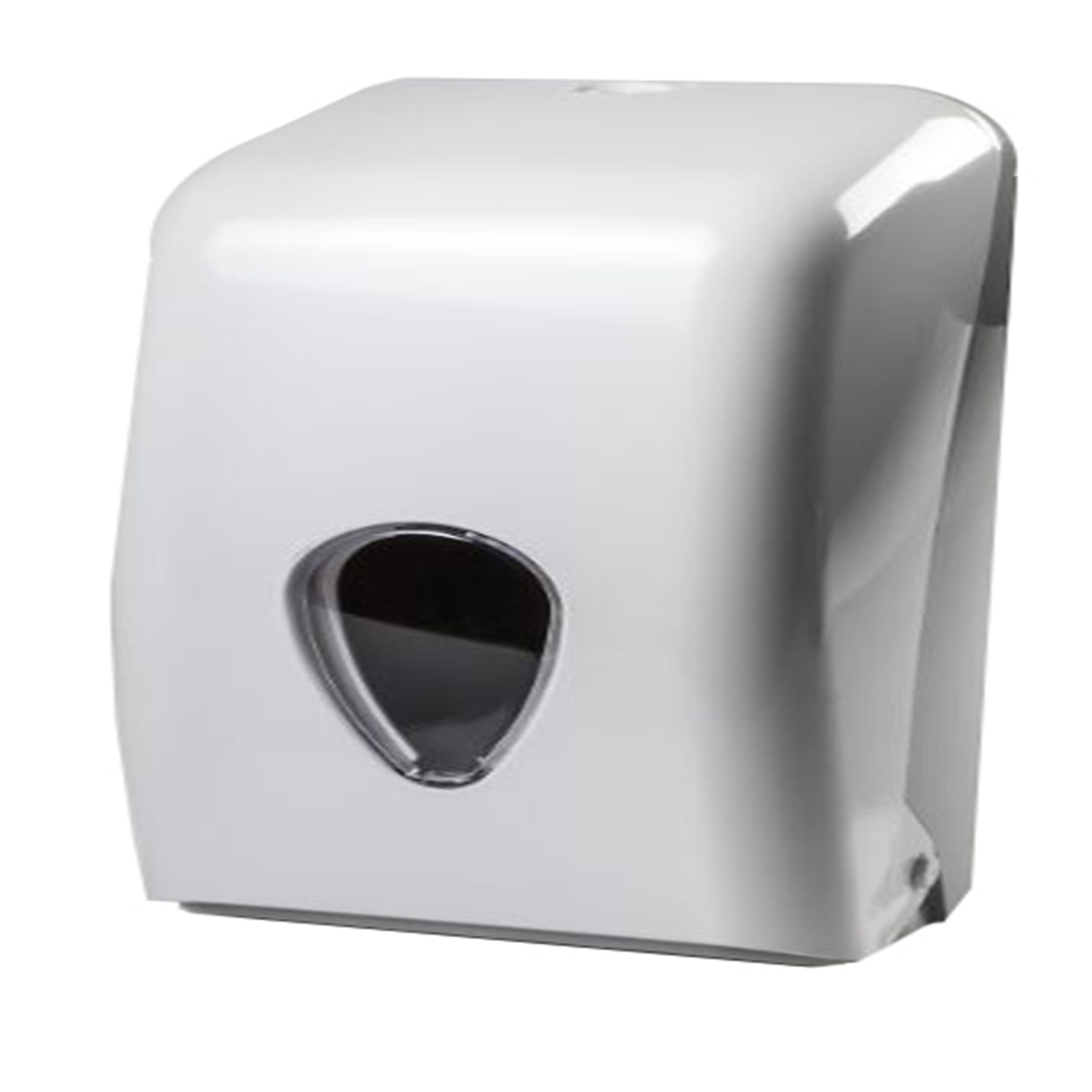 Dispensador de papel higiénico industrial en color blanco
