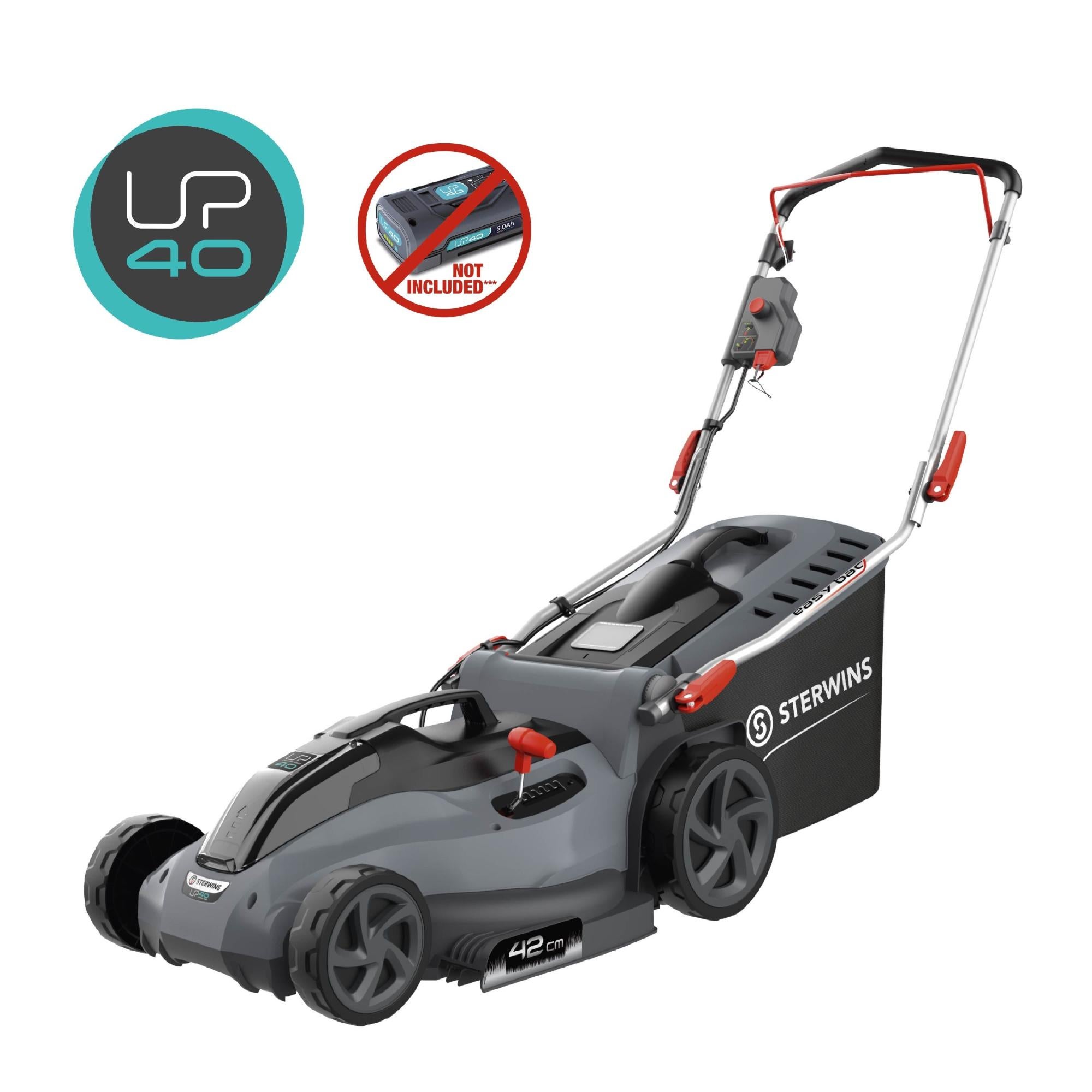 Cortacésped de batería sterwins up40 36v 5.0ah 42 cm ancho de corte de la marca STERWINS