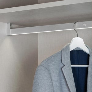 Barras de armario para colgar ropa, barras de armario ajustables de 14 a 50  pulgadas para armario, barra de armario resistente, soporte para poste de