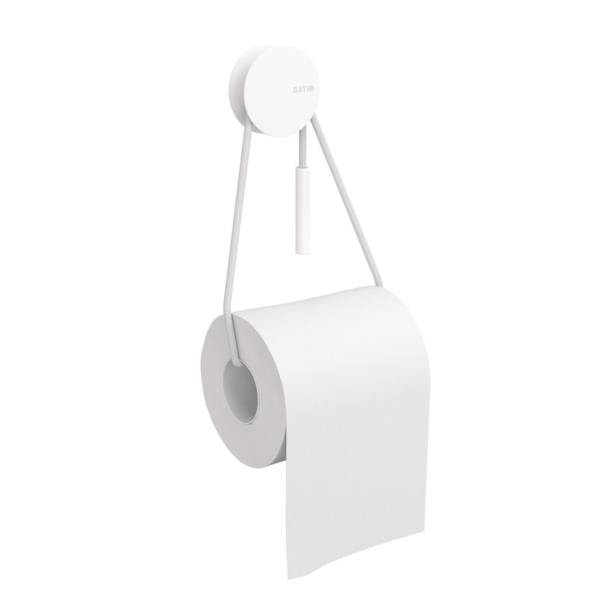 Portarrollo wc diabolo blanco mate 5x5 cm de la marca BATH PLUS