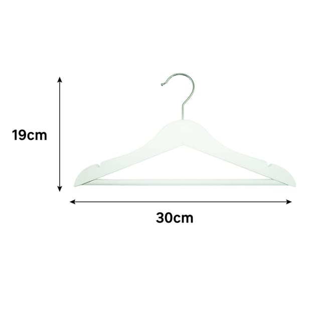 Pack 4 perchas Infantiles SPACEO de madera blanca FSC 30x19 cm