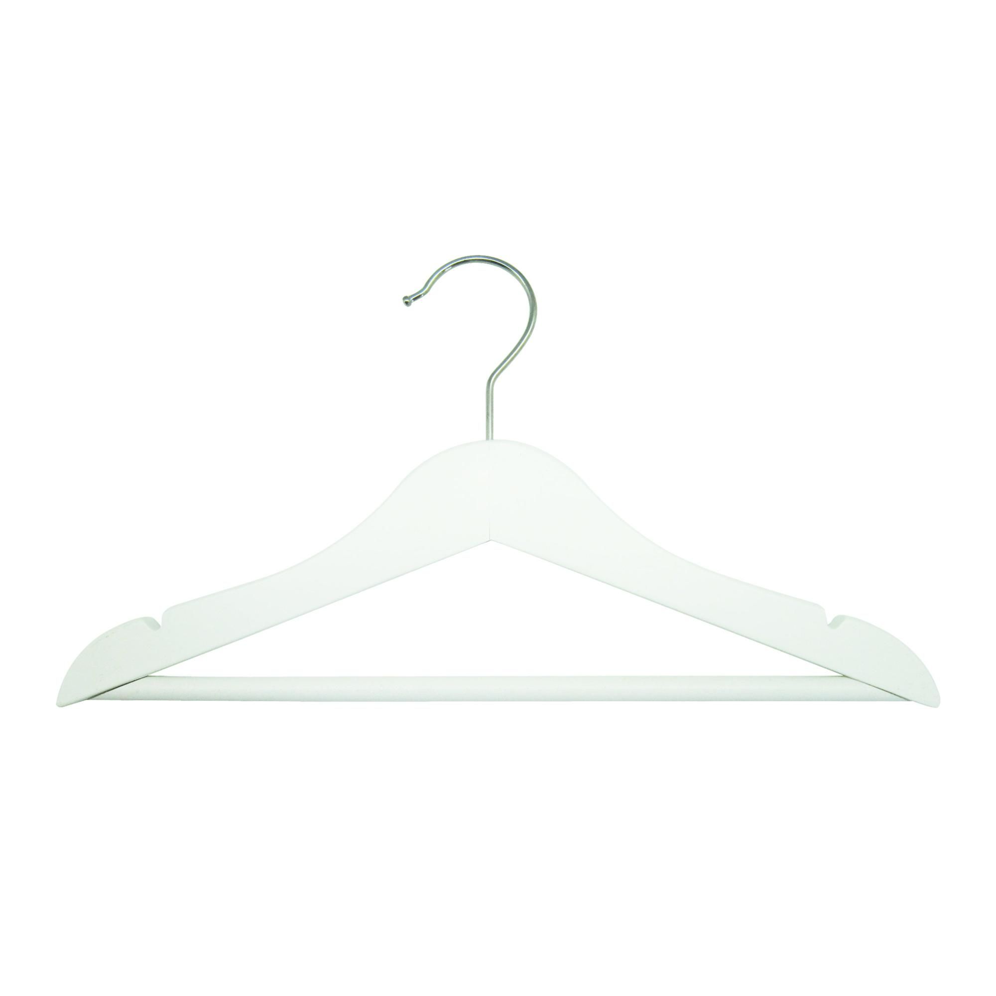 Pack 4 perchas Infantiles SPACEO de madera blanca FSC 30x19 cm