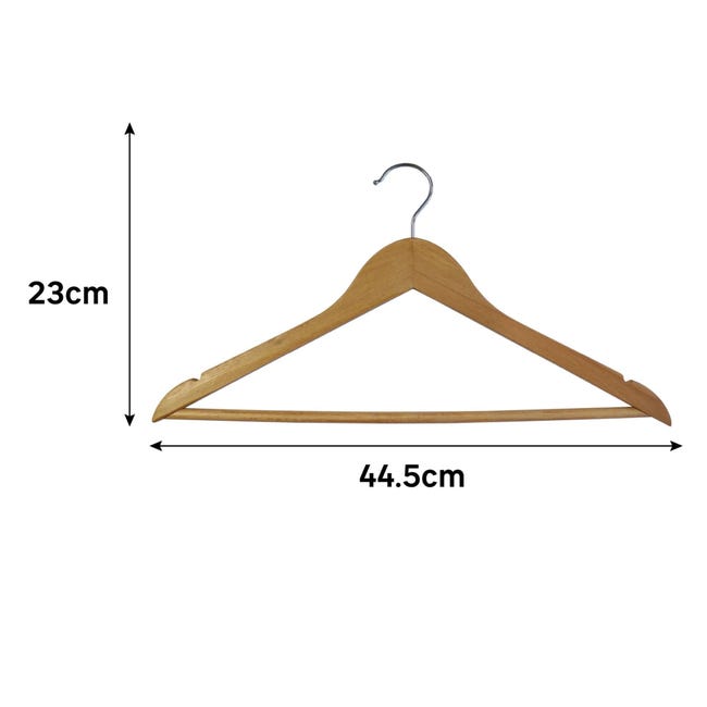 Lote 3 perchas para faldas madera ecológica fsc 35x16cm-20mm