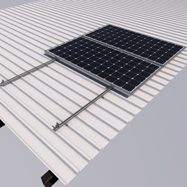 Soporte coplanar Sunfer 01V6 para 6 paneles en vertical