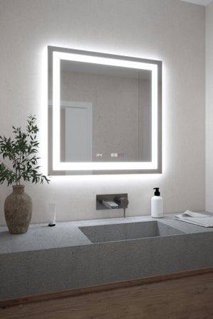AICA SANITARIOS Espejo de baño 80x60 cm Espejo led - Interruptor