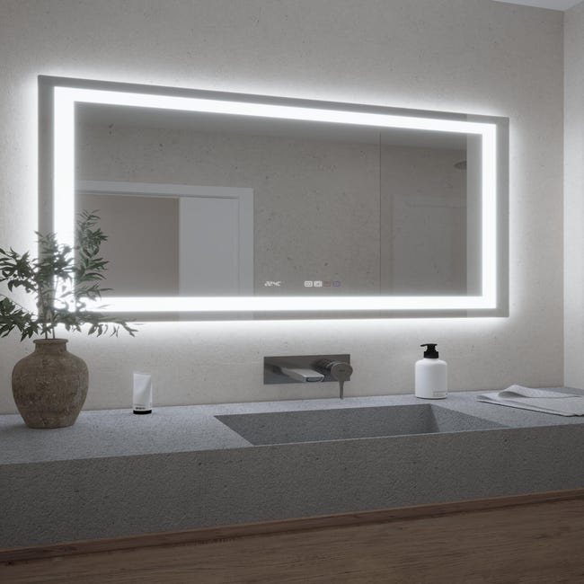 Espejo de baño con luz LED All antivaho , bluetooth, , táctil 80x80 cm