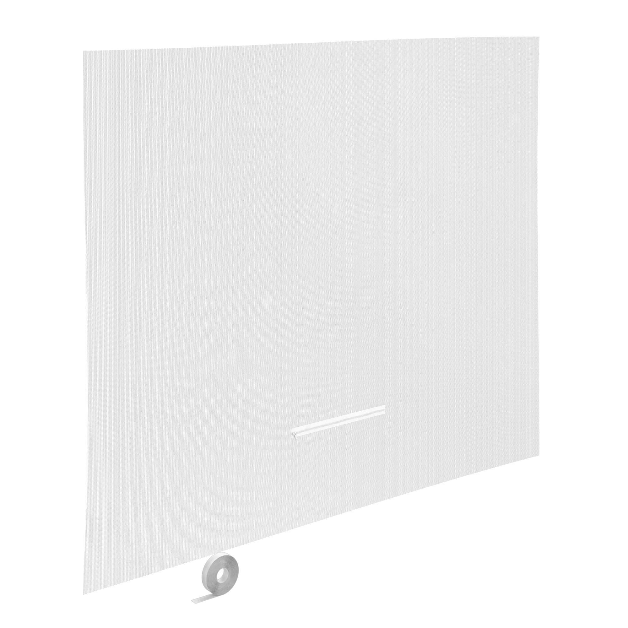 Tela de mosquitera fija blanca para ventana techo con velcro adhesivo 150x180cm