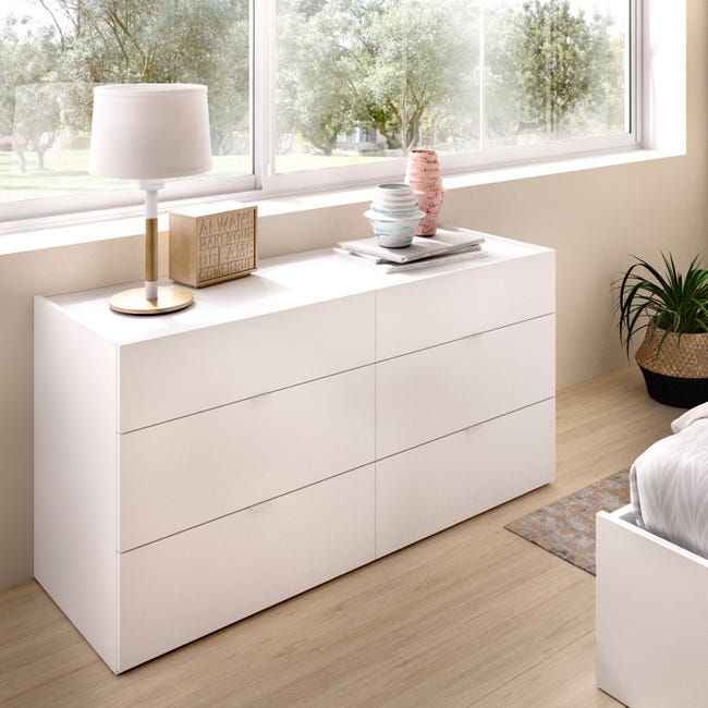 Liv cómoda blanca  Muebles de dormitorio blanco, Muebles de dormitorio  modernos, Decoración de cómoda de dormitorio
