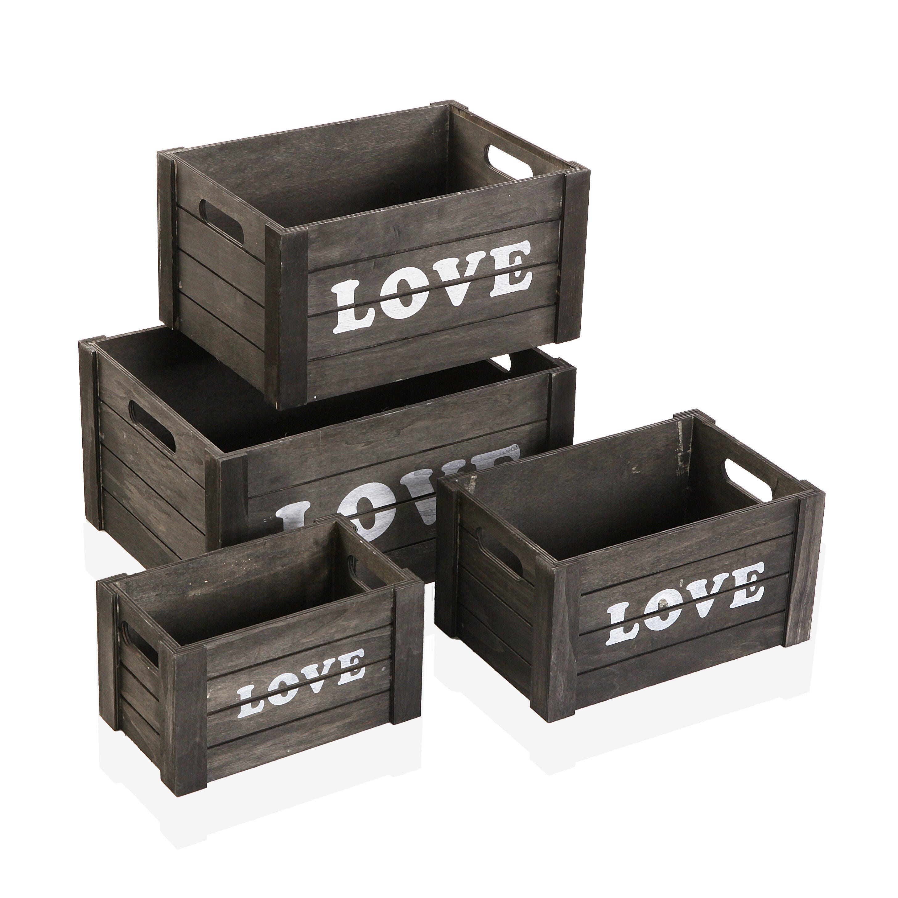 Cajas de Madera Almacenaje Box - Love Home