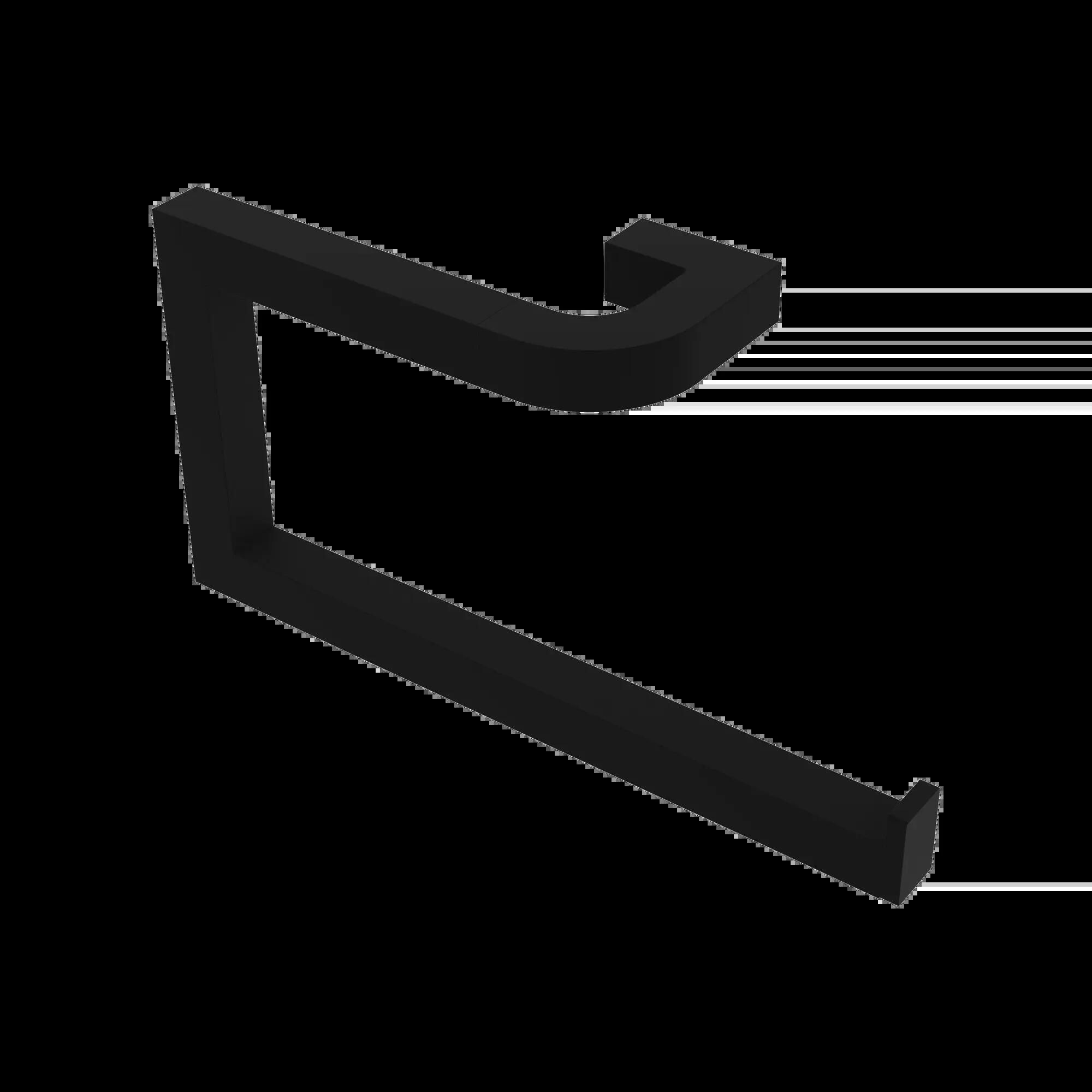 Toallero aldana negro 22.5x11 cm