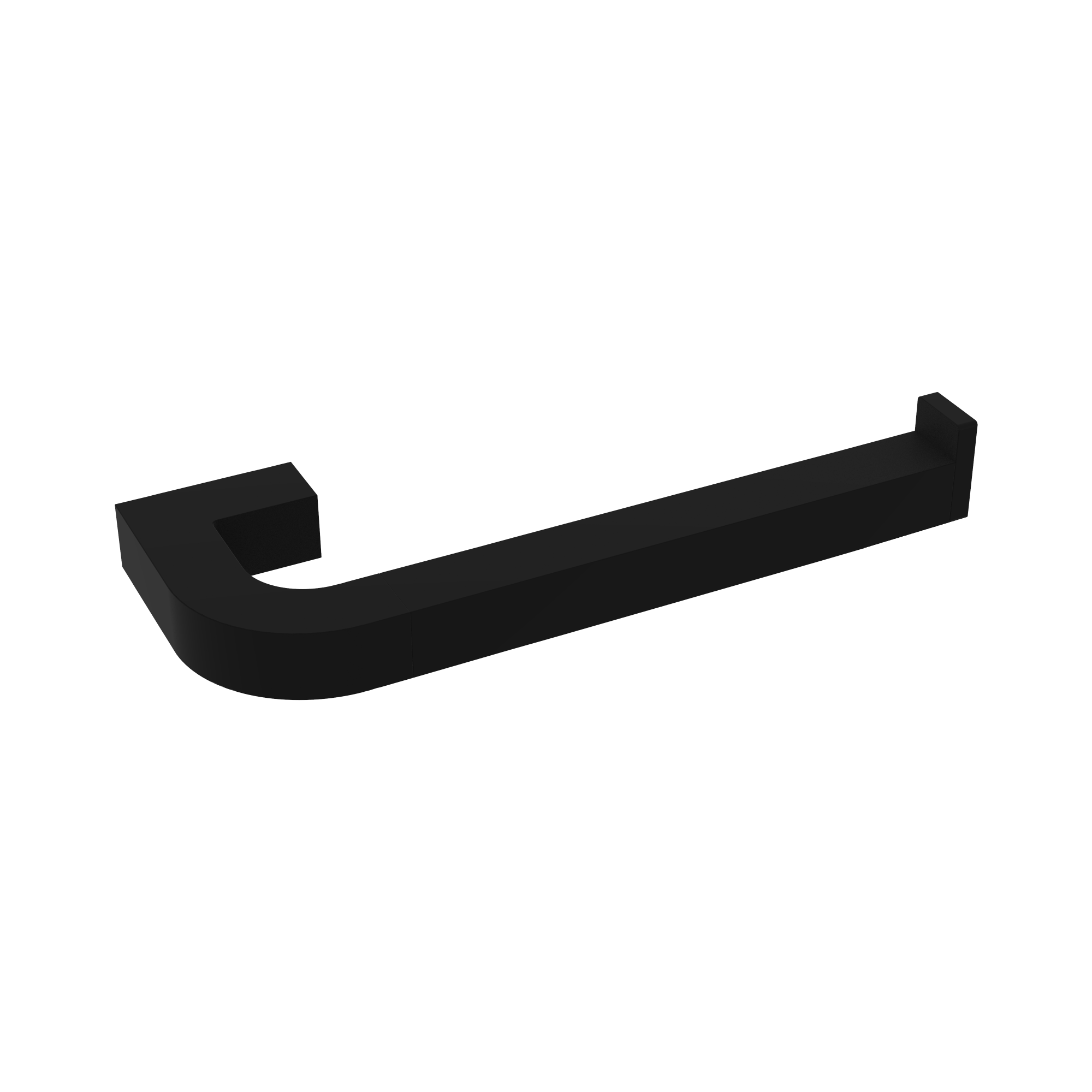 Portarrollo wc aldana negro mate 15.5x1.6 cm de la marca Sin marca