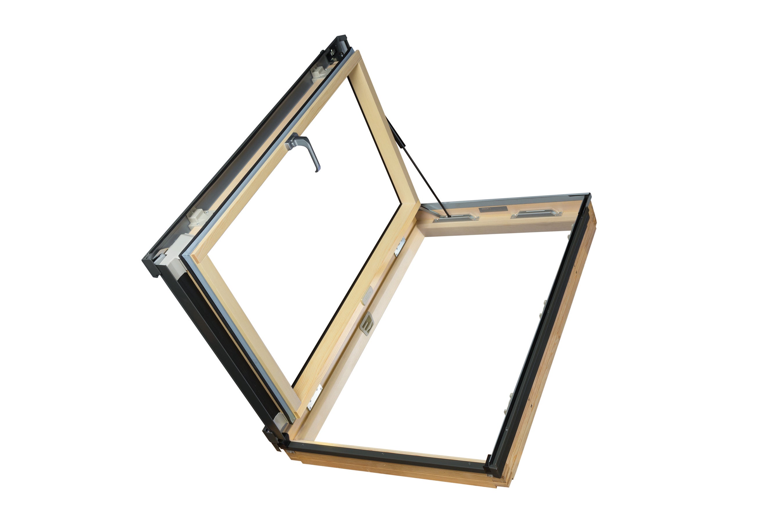 Ventana de techo lateral madera marrón fwpu3 manual de 66x78 cm de la marca FAKRO