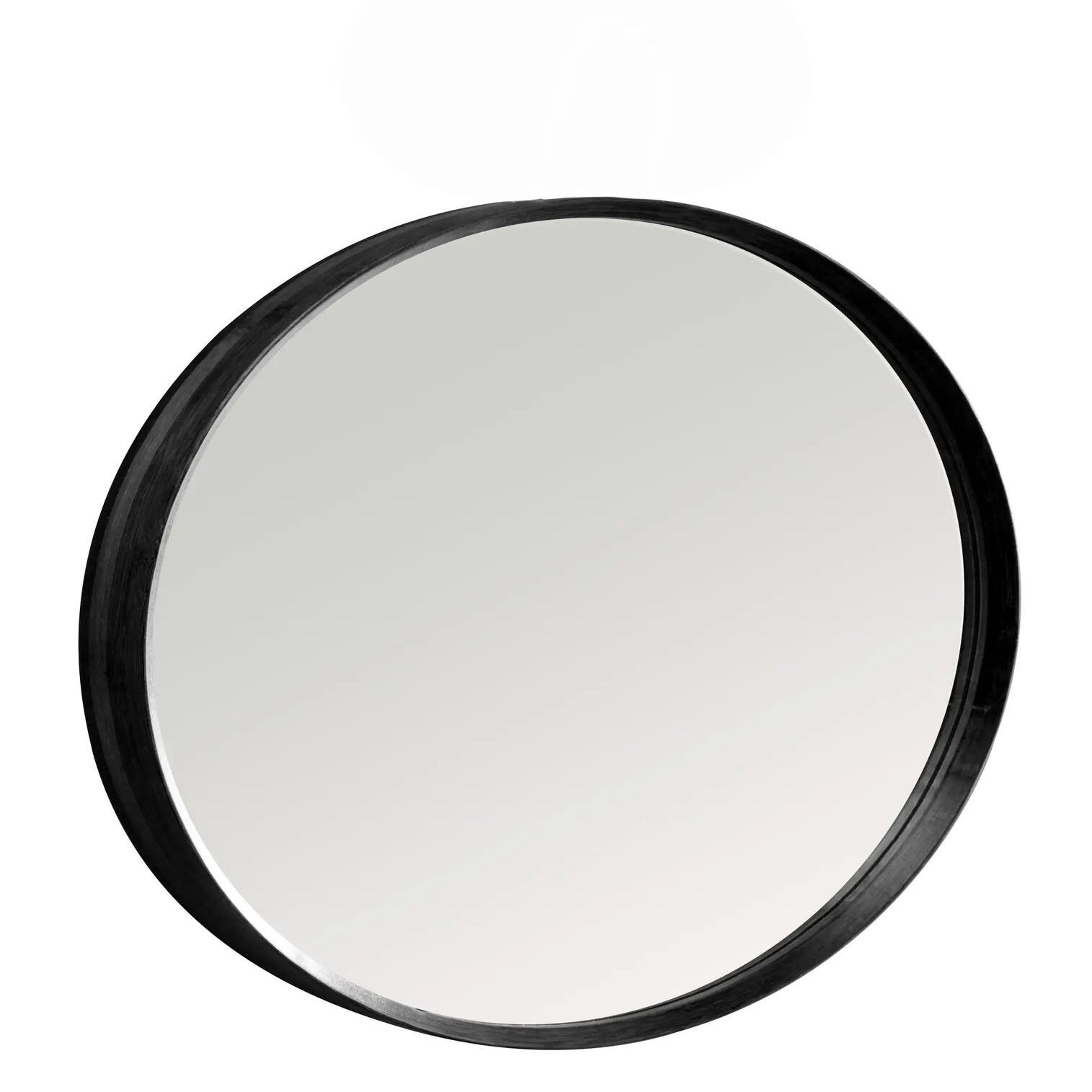 Espejo Redondo de 60 cm con moldura de PVC color negro