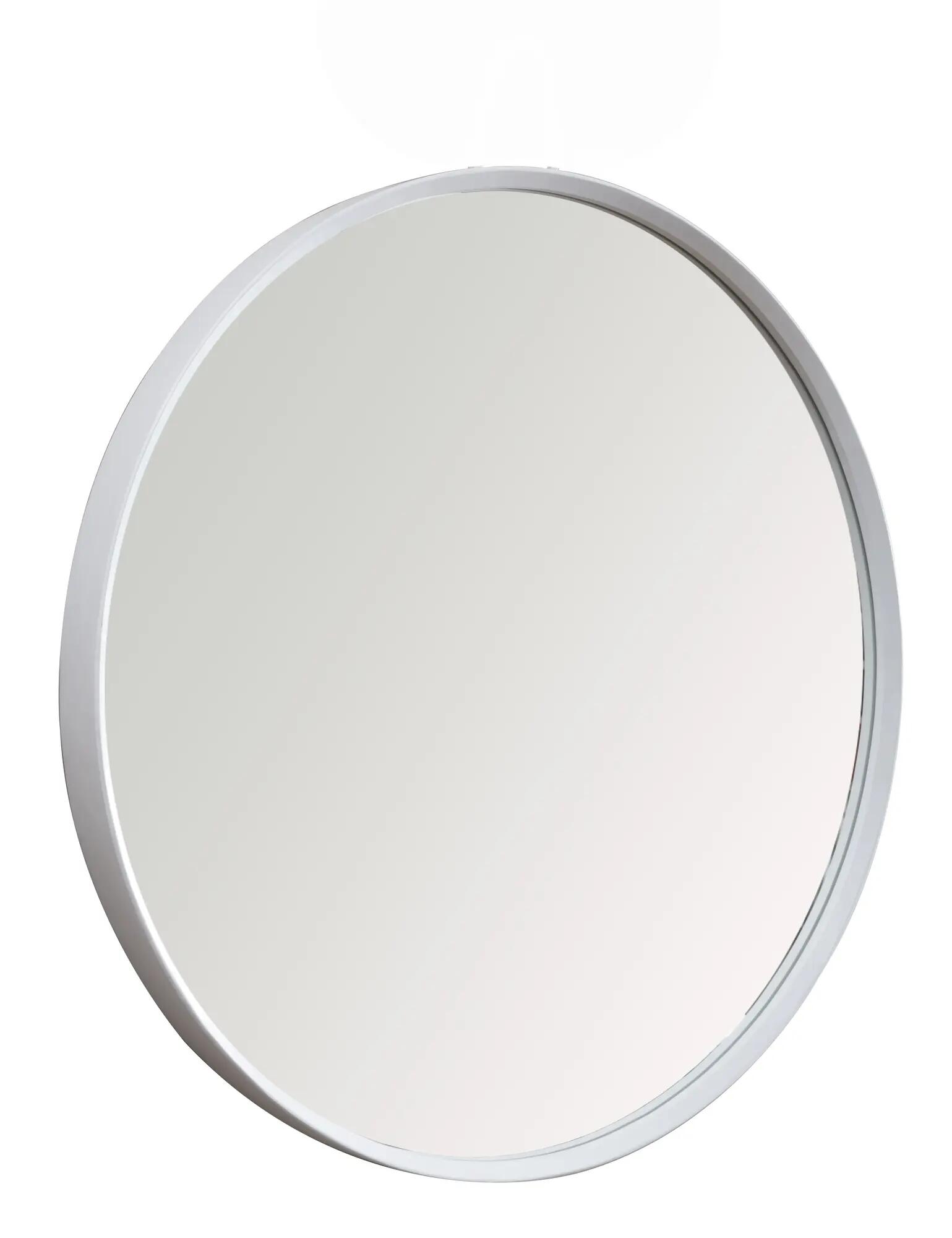 Espejo enmarcado redondo ordina blanco 80 x 80 cm
